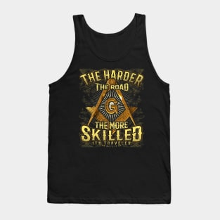 Harder Road Square & Compass Masonic Freemason Tank Top